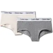 Calvin Klein 2 Pack Girls Hipster Panties Icon Cotton Stretch