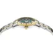 Versace Klocka - - VE7C00623 - Bicolor rostfritt stål svart/guld - Svart Medusa 3D urtavla - Safirglas 43 mm