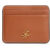 Tommy Hilfiger Logo Plaque Leather Card Holder
