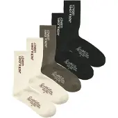 Jack & Jones Sockor 'JACROAR' taupe / ljusgrå / svart / vit