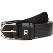 Tommy Hilfiger TH Monogram Debossed Leather Belt