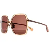 Max Mara Square Dam Glänsande Rosa Brun MM0059-D