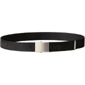 Calvin Klein Logo Jacquard Plaque Buckle Belt
