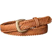 Calvin Klein Braided Leather Chunky Buckle Belt
