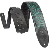 Levys Leathers Sundance 3" Embossed Leather Guitar Strap Turquoise