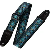 Levys Leathers Hootenanny 2" Jacquard Weave Guitar Strap Blue Floral