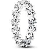 Pandora Timeless non-stackable Row of Hearts Eternity Ring Sterling silver 193103C01-54