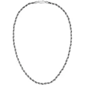 HUGO BOSS Silver-tone necklace with rope-style chain