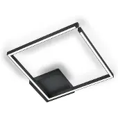Knapstein LED taklampa Yoko-Q500, dimbar, Svart, Vardagsrum / matsal, Metall, Modern, LED-taklampa