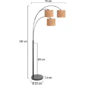 Steinhauer Golvlampa Sparkled Light, Brun / rost, Vardagsrum / matsal, Metall, Modern, Golvlampa