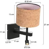Steinhauer Vägglampa Stang, Svart, Vardagsrum / matsal, Metall, Modern, Vägglampa, vägglampa inomhus