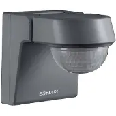 ESYLUX EM10025402 Rörelsedetektor Tak, Vägg, Utanpåliggande 280 ° Grå IP55, IK07