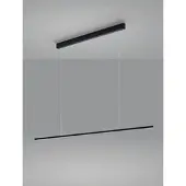 HELESTRA Pendellampa Loopy, dimbar, Svart, Vardagsrum / matsal, Aluminium / grå / zink, Modern