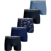 Björn Borg Boxershorts Cotton Stretch 5-Pack Bå Mörkbå jusbå Storek