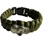 Övriga Tillverkare HLTD Paracordarmband Skull 20mm (Färg: Oliv)