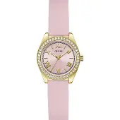 GUESS Analog klocka guld / rosa / transparent