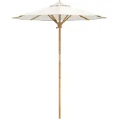 vidaXL Trädgårdsparasol Krämvit Ø 270 x 260 cm Bambu