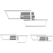 Briloner LED taklampa 3149-018, dimbar, Aluminium / grå / zink, Vardagsrum / matsal, Metall, Modern, LED-taklampa