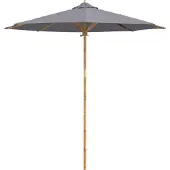 vidaXL Trädgårdsparasol Mörkgrå Ø 270 x 260 cm Bambu