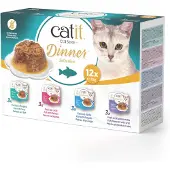 Catit - Dinner Dual-layer Wet Food for Cats - Multipack Fish - 12x75g