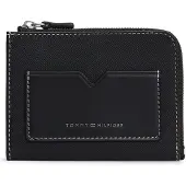 Tommy Hilfiger Leather Contrast Topstitch Zip Around Wallet