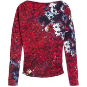 Desigual T-shirt 'Daisy' mörkblå / röd / burgunder / ullvit