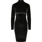 Urban Classics Velvet For Turtle Neck Klänning Med Långa ärmar