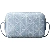 Calvin Klein Denim Allover Emblem Logo Camera Bag