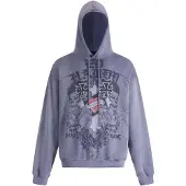 Ed Hardy Sweatshirt indigo / violettblå / melon / svart