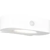 Reality Leuchten Utomhus vägglampa med rörelsesensor Bilbao, Vitt / opal, Syntetmaterial