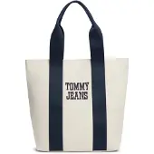 Tommy Hilfiger Tommy Jeans Textured Logo Canvas Tote Bag