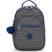Kipling Ryggsäck 'Seoul S' pastellblå / mörkblå / taupe