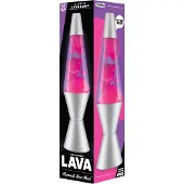 Lava lampa Pink/Lila, silverfot 37 cm