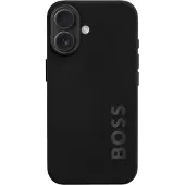BOSS Matte-black iPhone 16 case with embossed logo