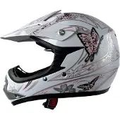 MCU-Sport Barn Crosser-hjälm Pink Butterfly stl. L