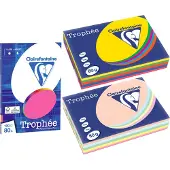 Clairefontaine 80g A4 papper | laxrosa/blå/grön/gul/rosa | 1703 | 500 ark
