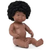 Miniland Afrikansk Babydocka Med Downs Syndrom 38 Cm