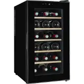 Temptech 18SILENCE, Hybrid-vinkøler, Fritstående, 18 flaske(r), 55 W, F, Sort