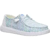 HeyDude Wendy Stretch Polyester Dam Loafers Vit/Multi
