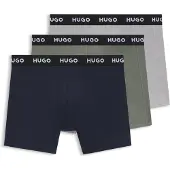 HUGO Three-pack of branded boxer briefs in stretch cotton