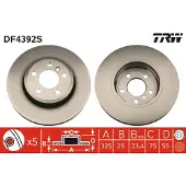 TRW Bromsskiva DF4392S fram, ventilerad, 1 Stycke