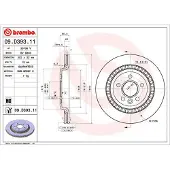 Brembo Bromsskiva 09D39311 bak, ventilerad, höggradigt förkolnad, 1 Stycke