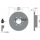 Textar Bromsskiva 92301003 bak, full, 1 Stycke