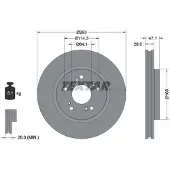 Textar Bromsskiva 92184803 fram, ventilerad, 1 Stycke
