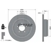 Textar Bromsskiva 92175503 bak, ventilerad, 1 Stycke