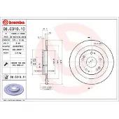 Brembo Bromsskiva 08C31011 bak, full, 1 Stycke