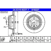 Ate Bromsskiva PowerDisc 24.0310-0227.1, 1 Stycke