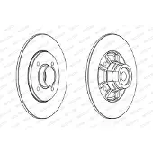 FERODO Bromsskiva DDF1517-1 bak, full, 1 Stycke
