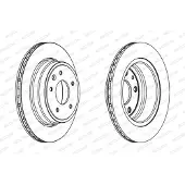 FERODO Bromsskivor DDF1004 bak, ventilerad, 2 Stycke