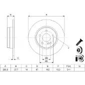 Bosch Bromsskiva 0 986 479 K26, 1 Stycke